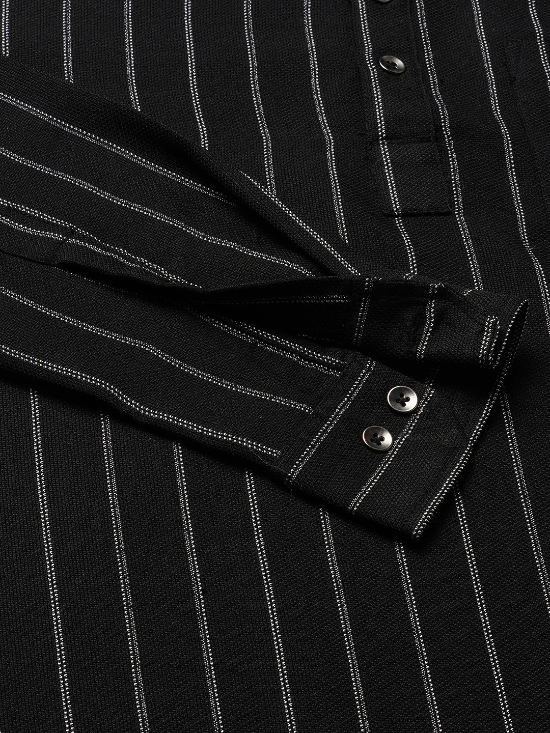 Sable Black Chalk Striped Kurta