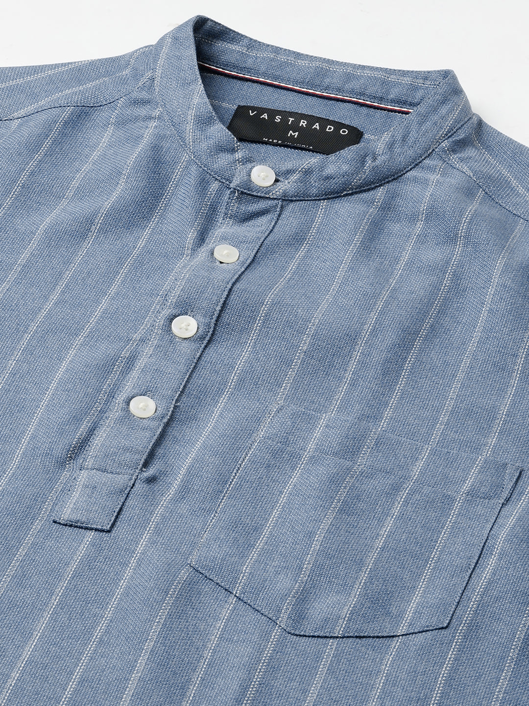 Carolina Blue Chalk Striped Kurta
