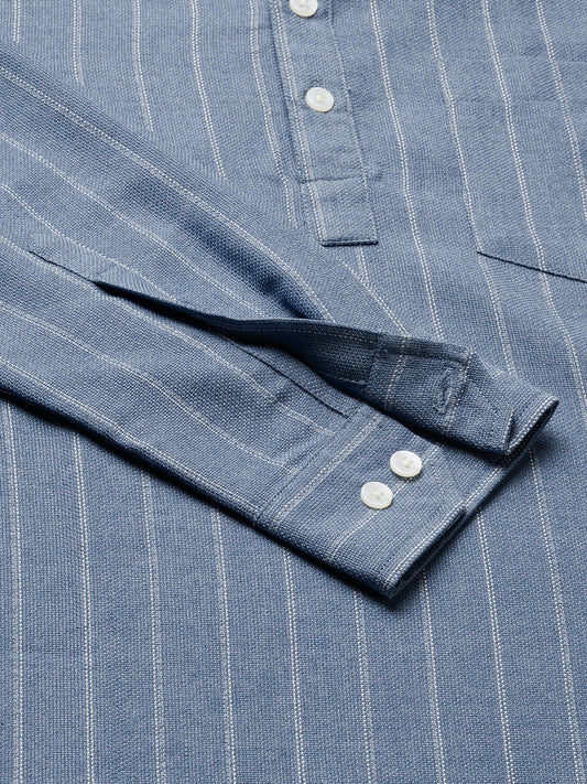 Carolina Blue Chalk Striped Kurta