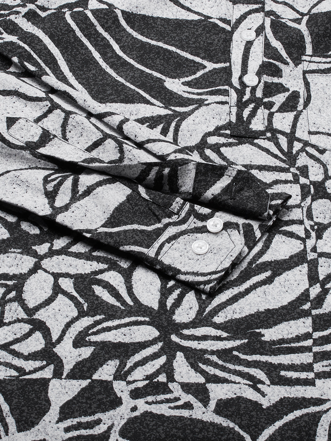 Obsidian Black Abstract Printed Kurta