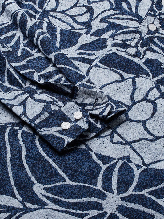 Penn Blue Abstract Printed Kurta