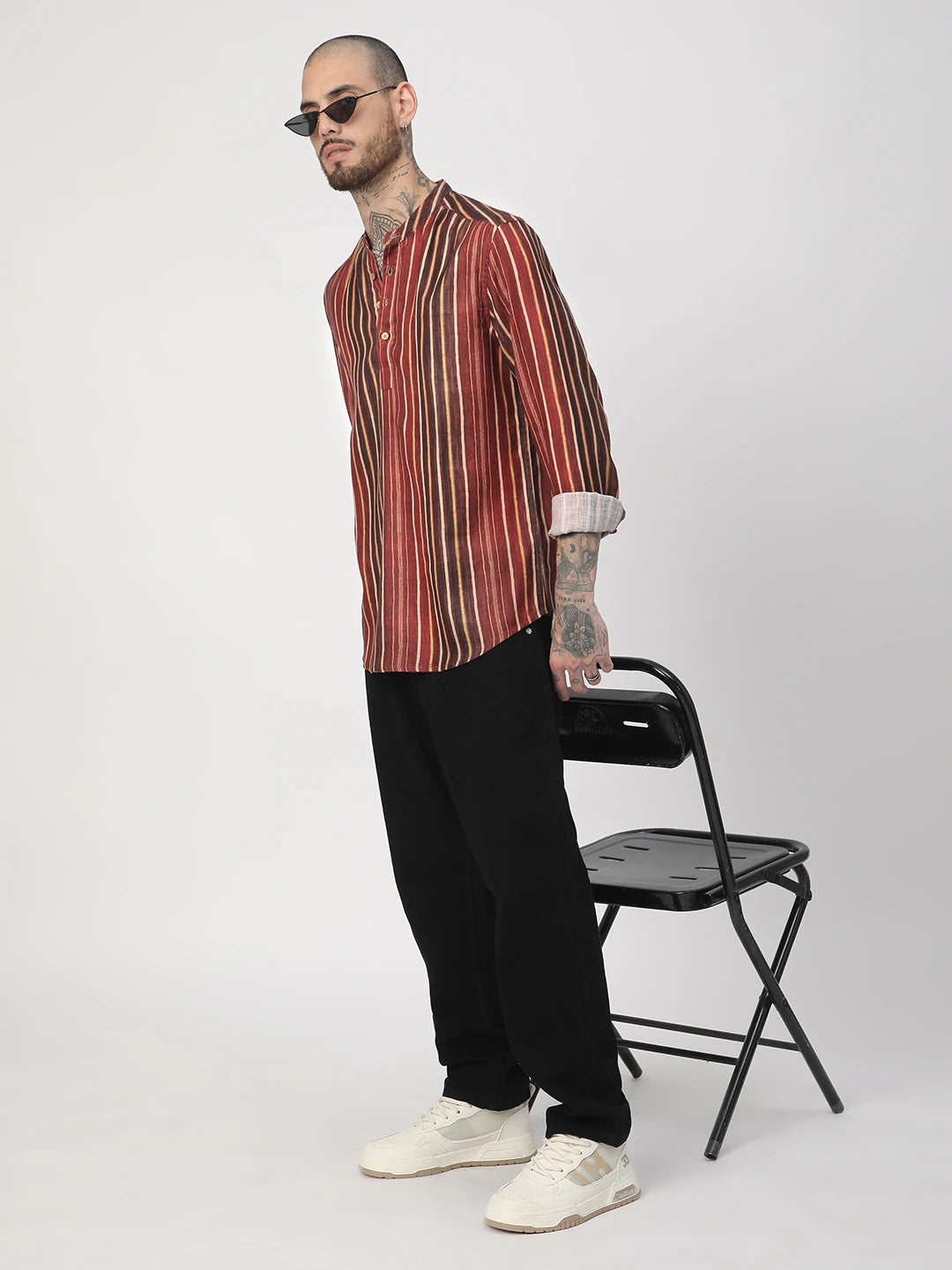 Spiffy Multicolor Vertical Stripe Kurta