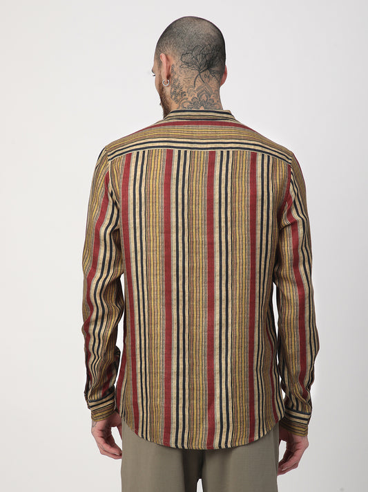Spiffy Multicolour Roman Stripe Kurta