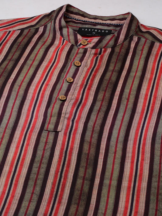 Contemporary Striped Multicolour Kurta