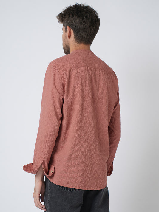 Timeless Coral Seersucker Kurta