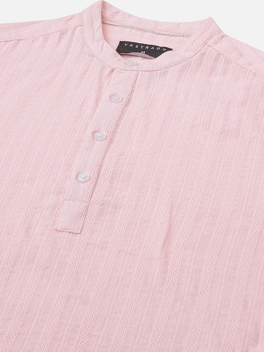 Pastel Pink Summer Grace Stripe Kurta