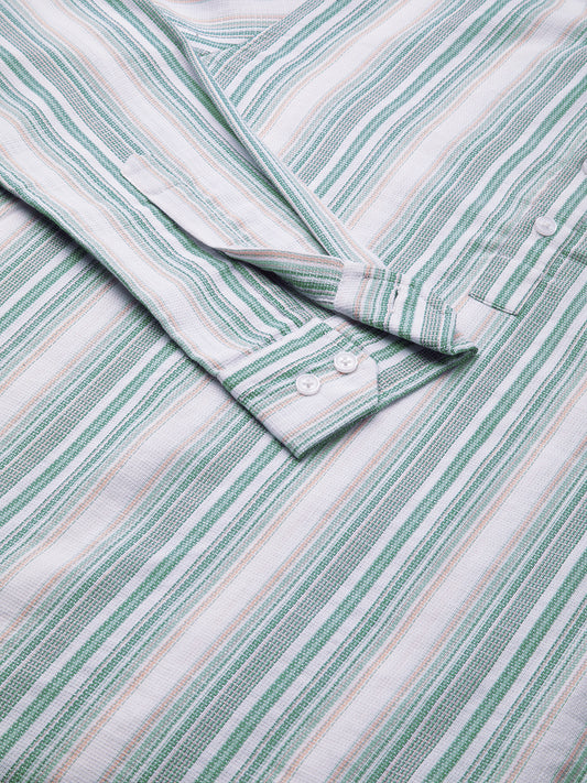 Retro Shoreline Azure Blue Kurta