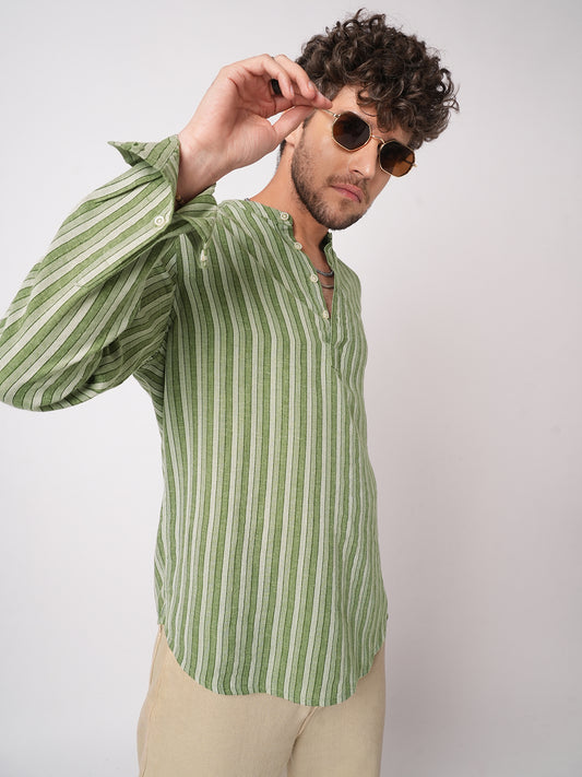 Nature Vibes Awning Stripe Kurta