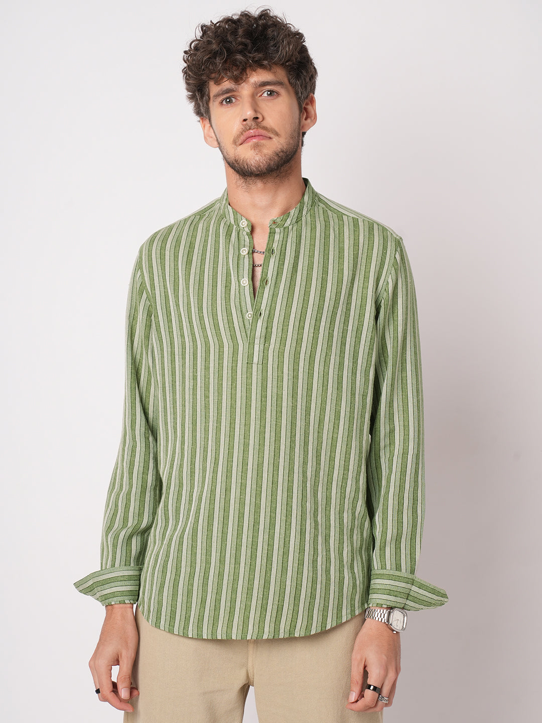 Nature Vibes Awning Stripe Kurta