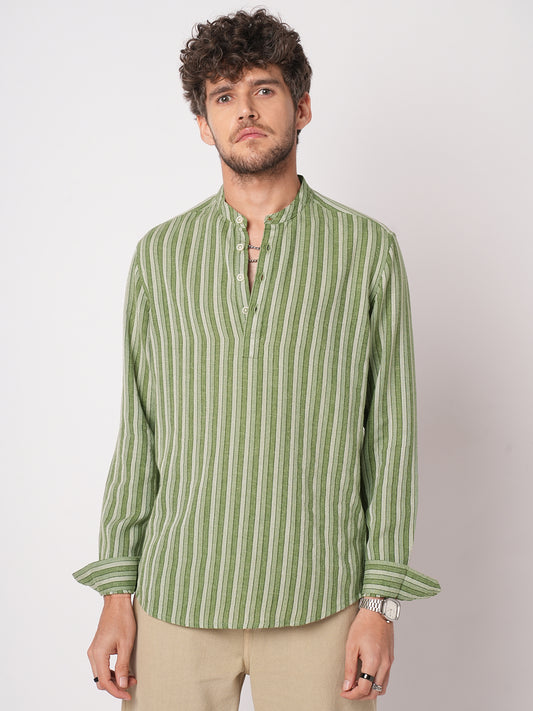 Nature Vibes Awning Stripe Kurta