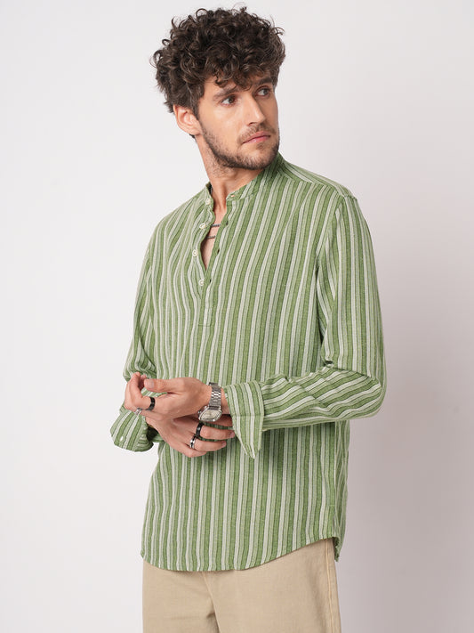 Nature Vibes Awning Stripe Kurta