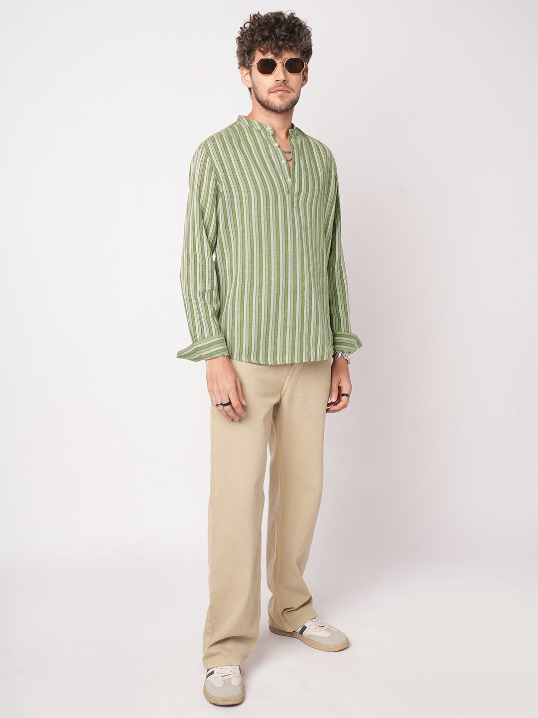 Nature Vibes Awning Stripe Kurta