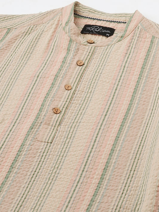 Nomad Stripe Fusion Seersucker Kurta