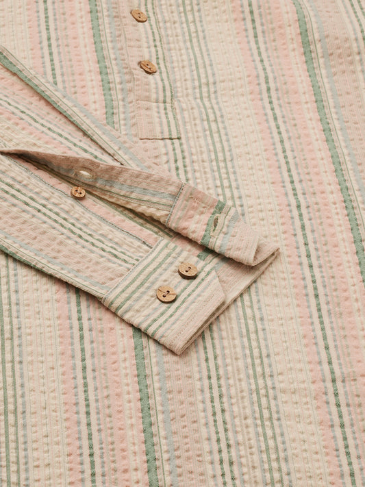 Nomad Stripe Fusion Seersucker Kurta