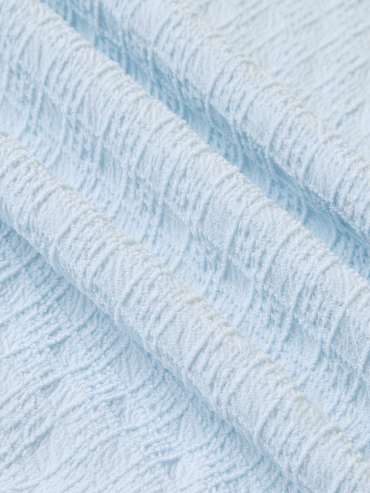 Icy Blue Diamond Weave Refined Kurta