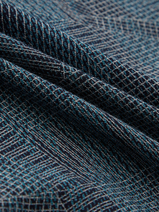 Classic Blue Web Printed Kurta