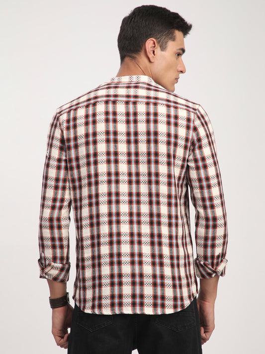 Autumn Grid Multicolor Checks Kurta