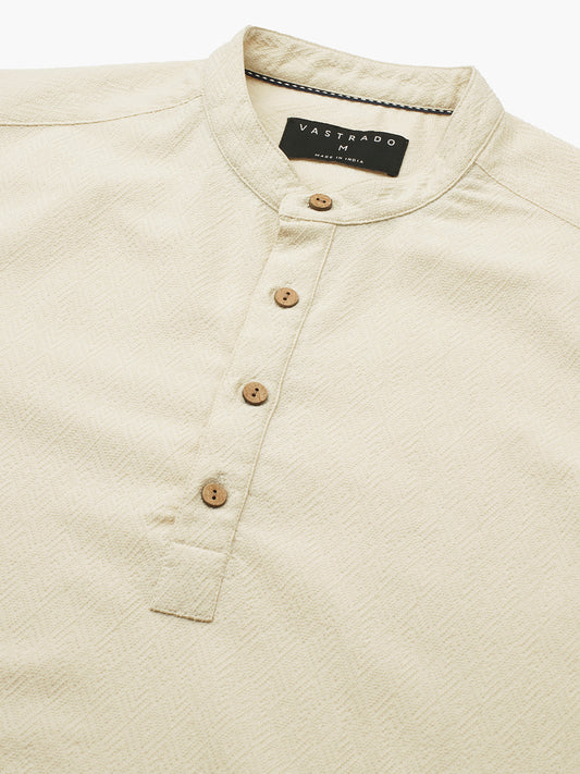 Cream Velisca Textured Kurta