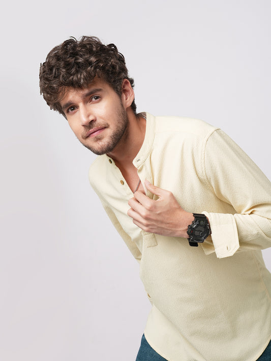 Cream Velisca Textured Kurta