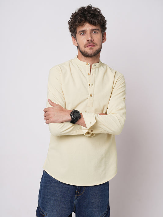Cream Velisca Textured Kurta