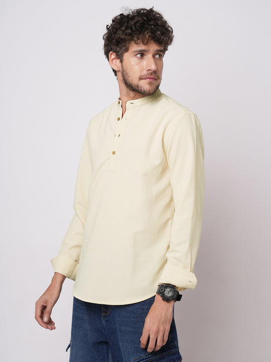 Cream Velisca Textured Kurta