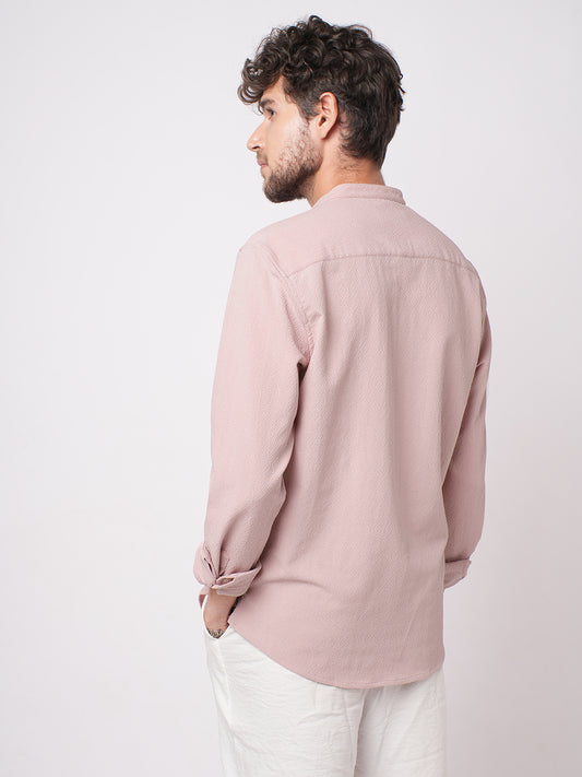 Blush Pink Diamond Weave Kurta