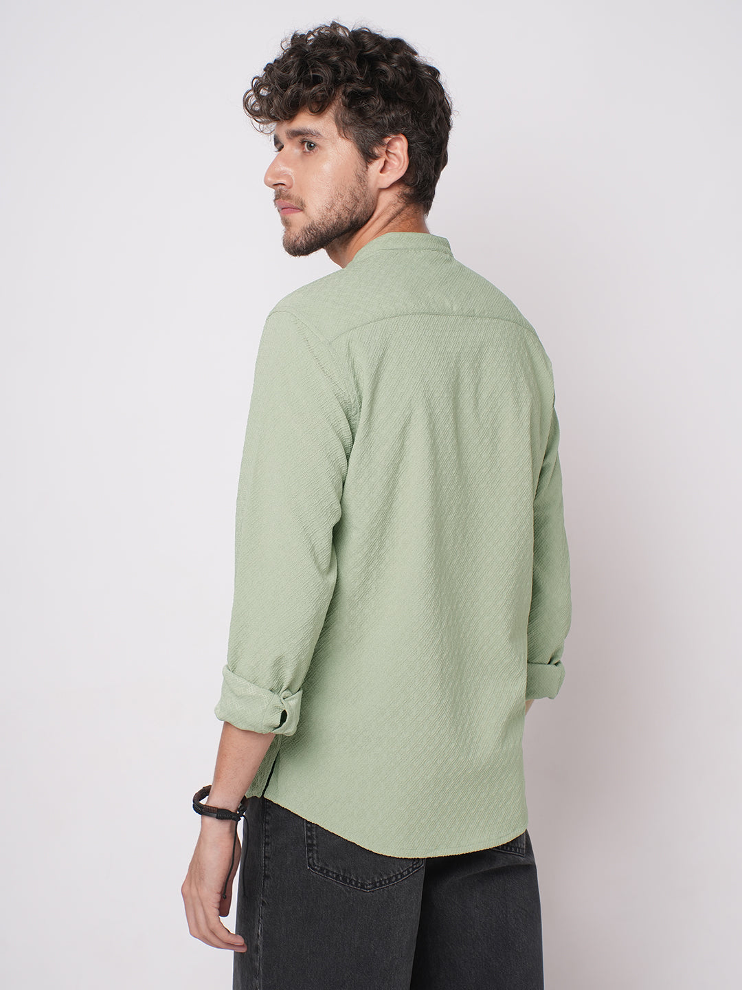 Timeless Sage Green Textured Kurta