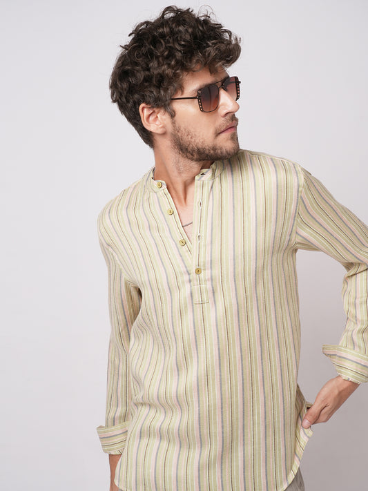 Multicolor Vertical Striped Kurta
