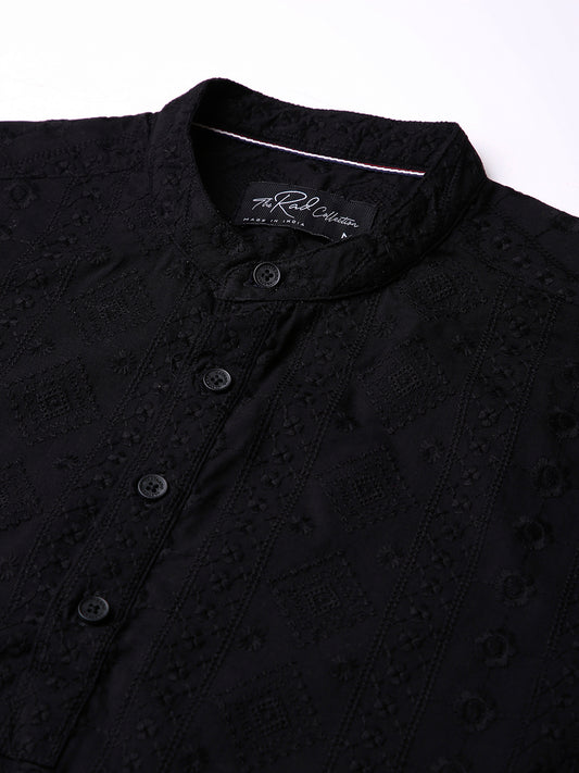 Classic Blackout Embroidered Kurta