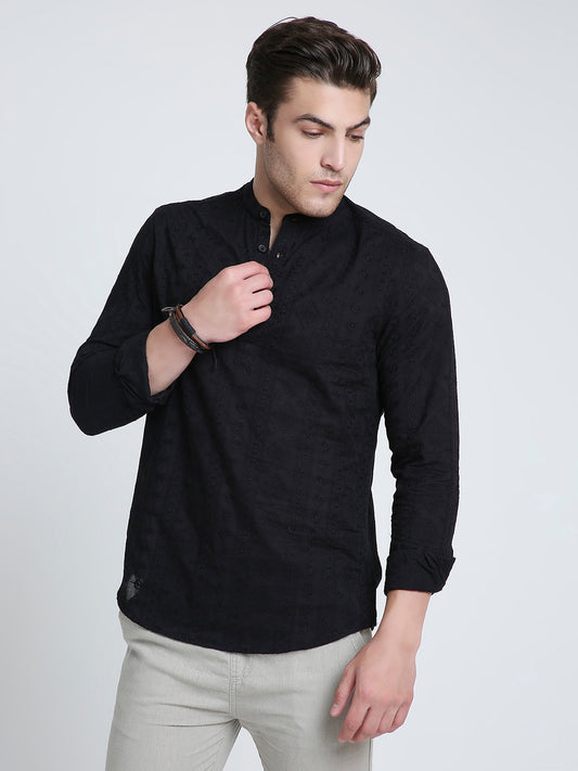 Classic Blackout Embroidered Kurta