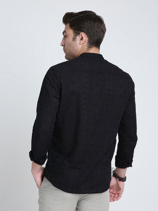 Classic Blackout Embroidered Kurta