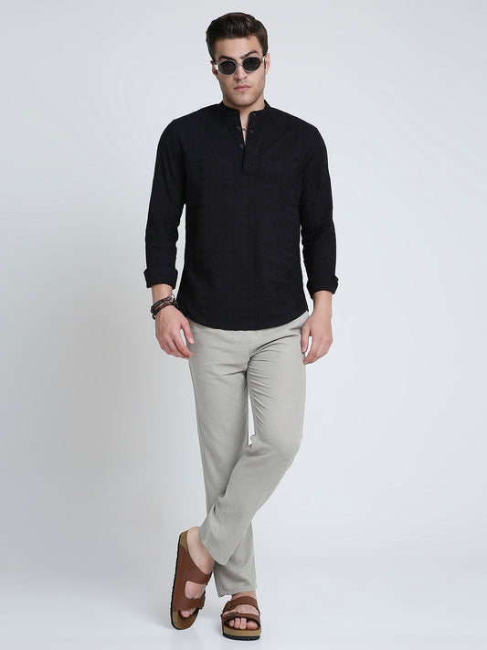 Classic Blackout Embroidered Kurta