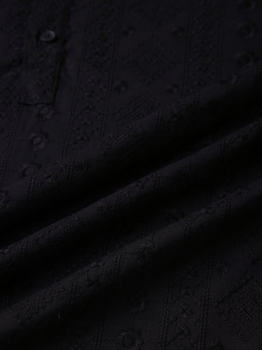 Classic Blackout Embroidered Kurta