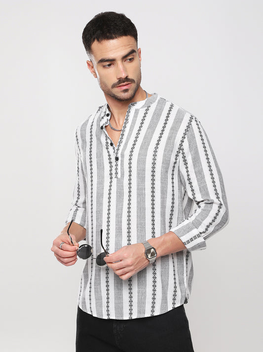 Ethnic Lines Handloom Finish Kurta