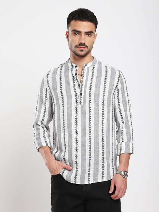 Ethnic Lines Handloom Finish Kurta