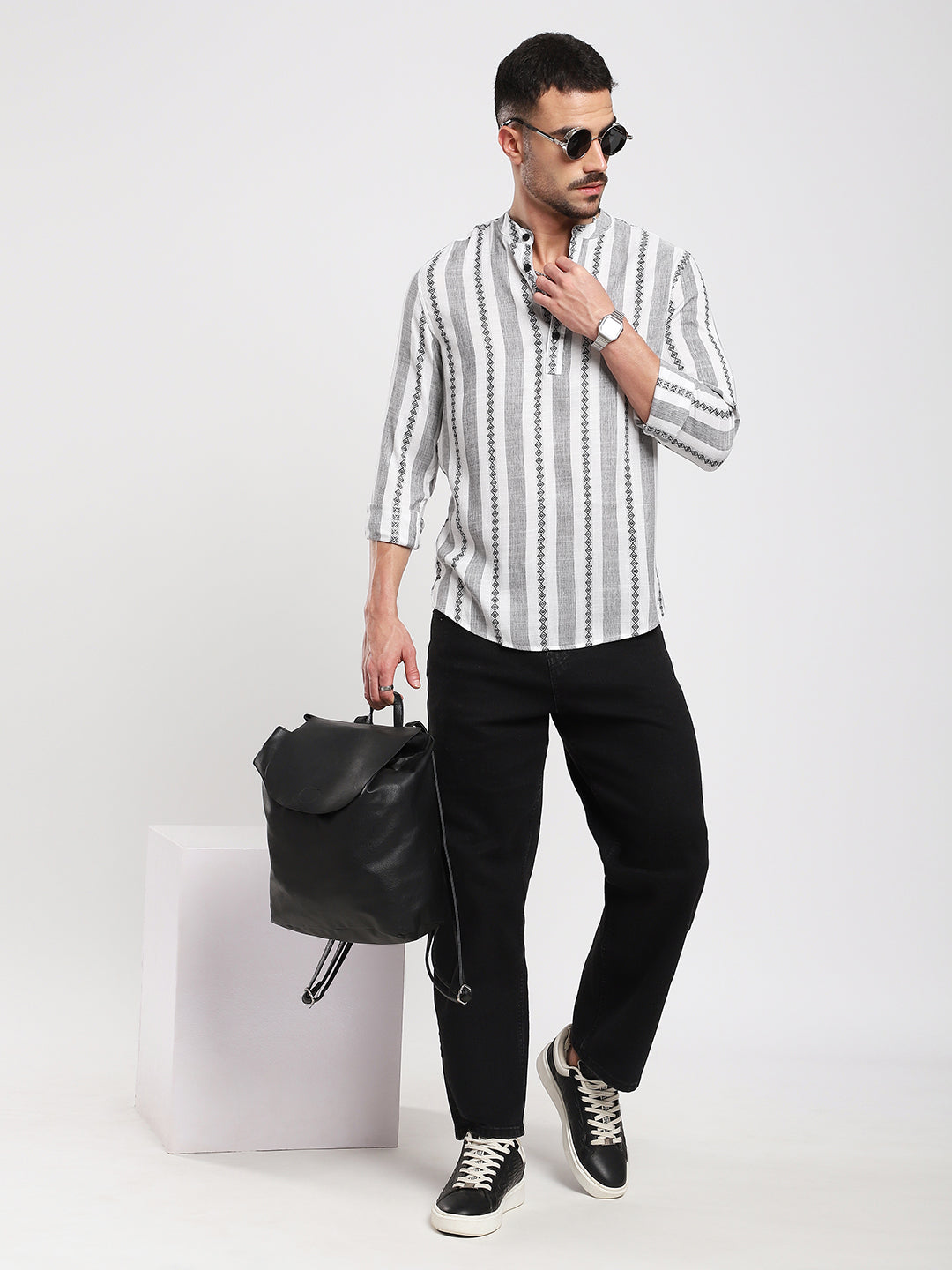 Ethnic Lines Handloom Finish Kurta