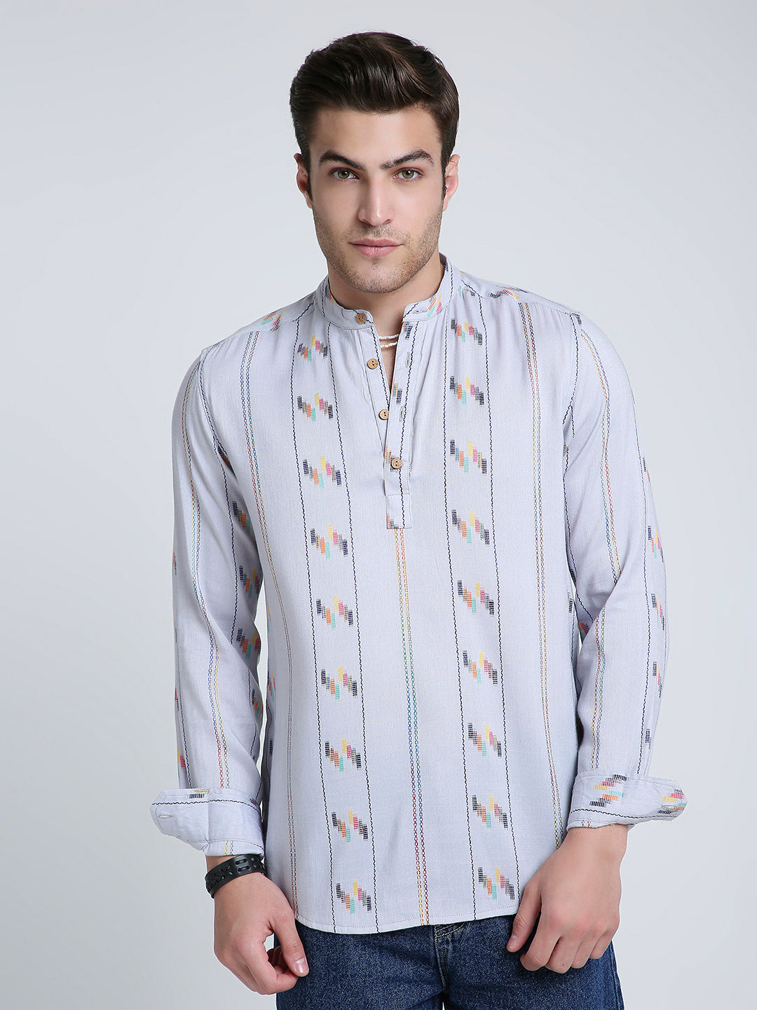 Grey Canvas Threadplay Kurta