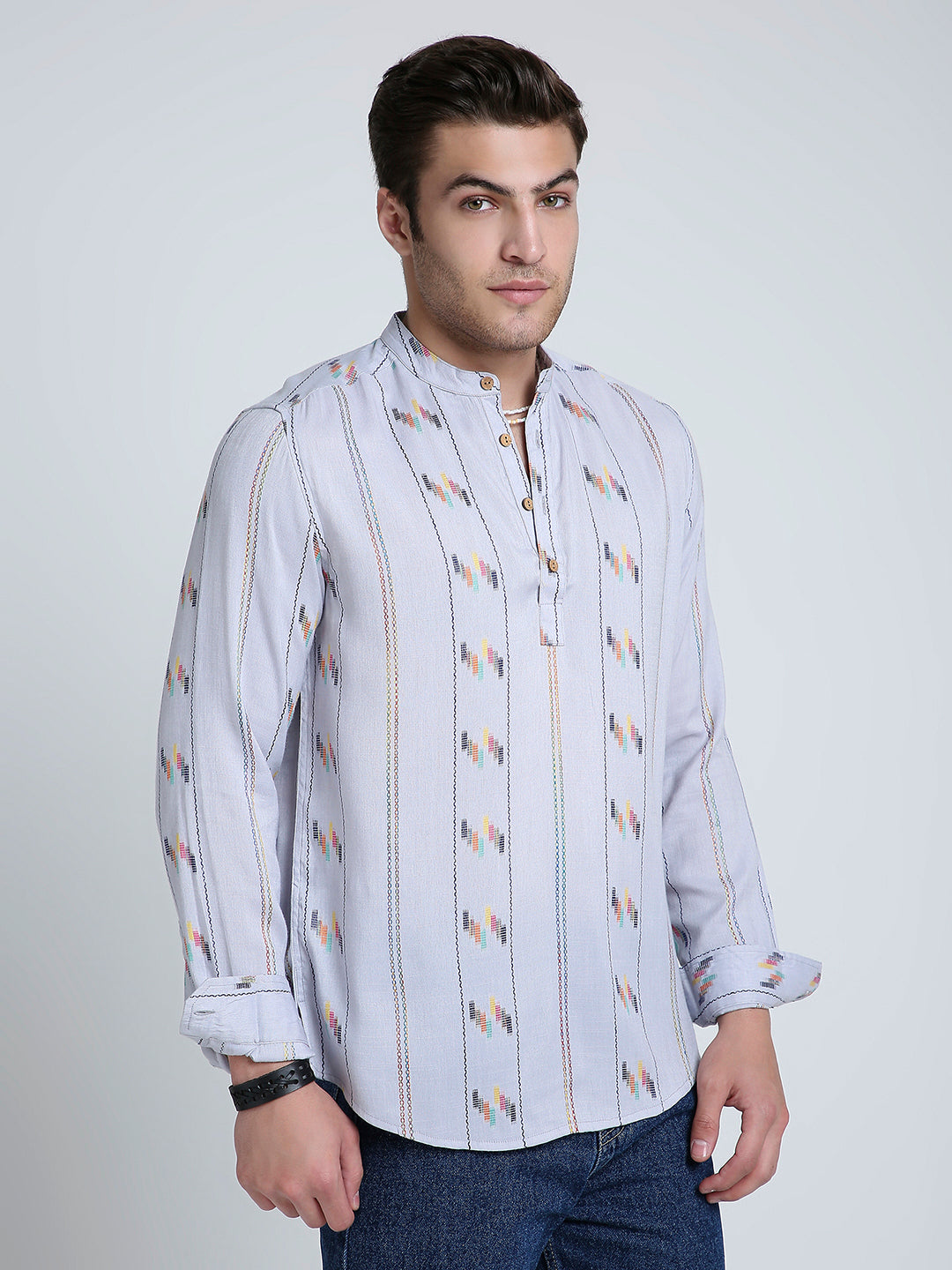 Grey Canvas Threadplay Kurta