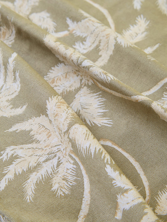 Beachy Palm Escape Oversized Polo Shirt