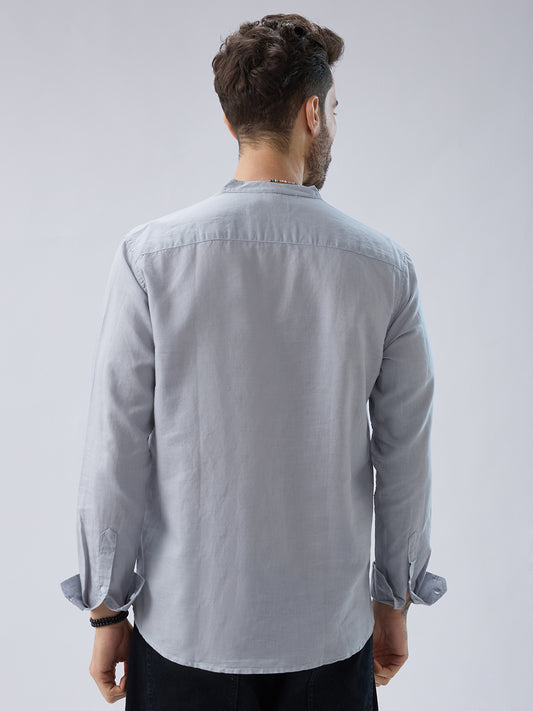 Misty Grey Everyday Linen Kurta