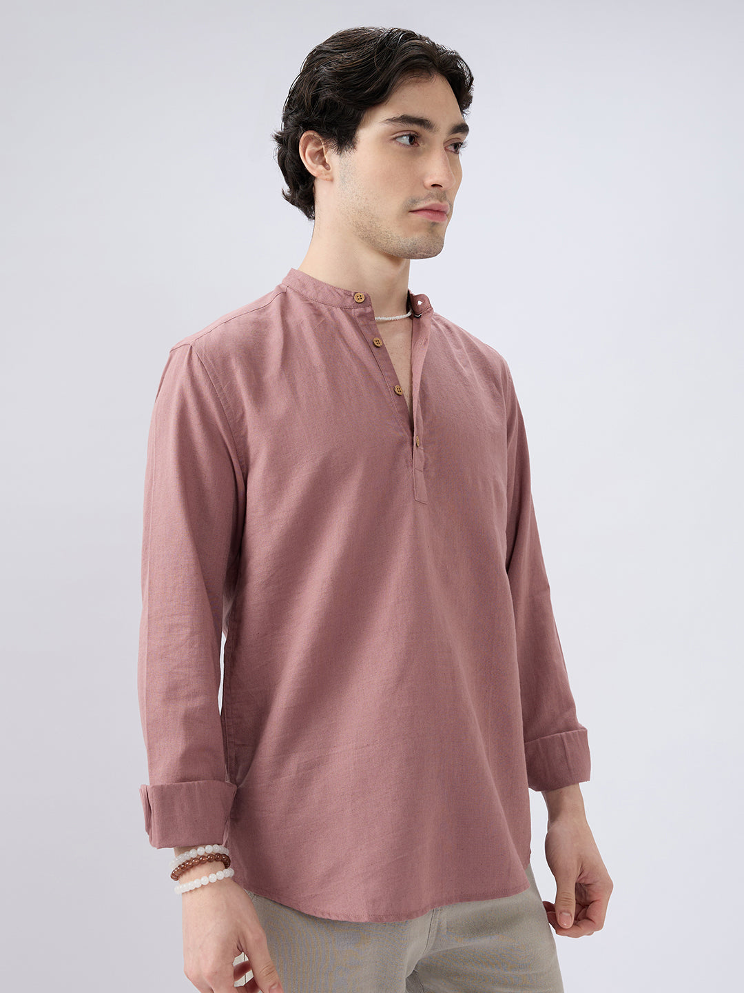 Smoky Rose Everyday Linen Kurta