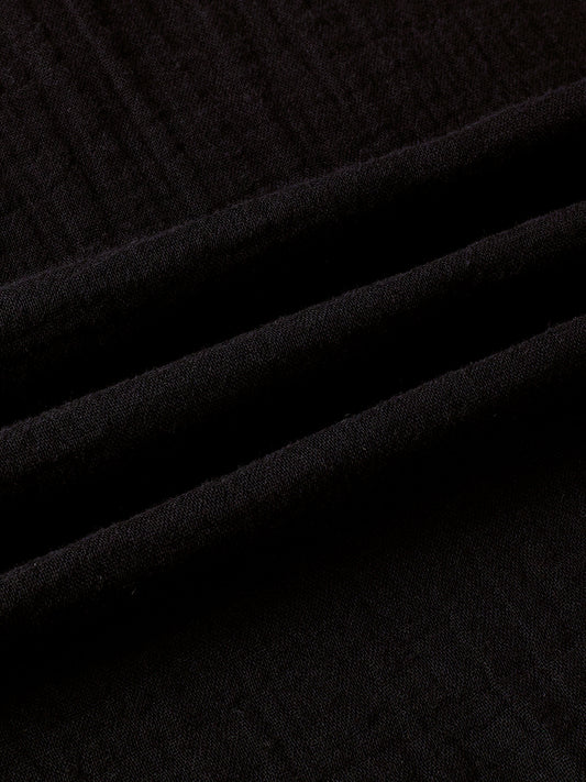 Deep Black Double Cloth Kurta