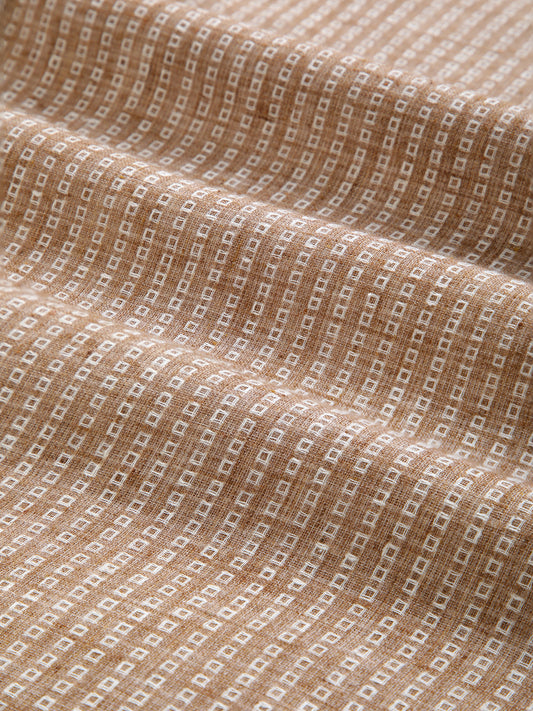 Retro Brown Mini Square Woven Kurta