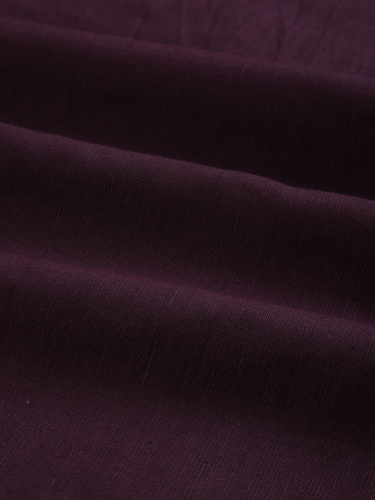 Royal Plum Essence Pure Linen Kurta