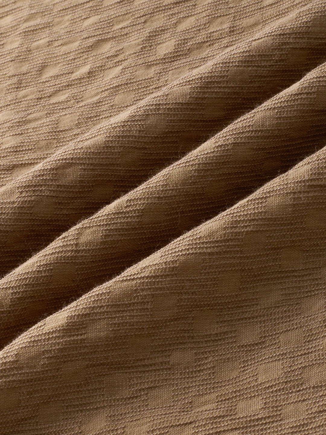Rustic Brown Block Weave Jacquard Kurta