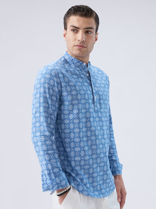 Boho Bloom Blue Kurta