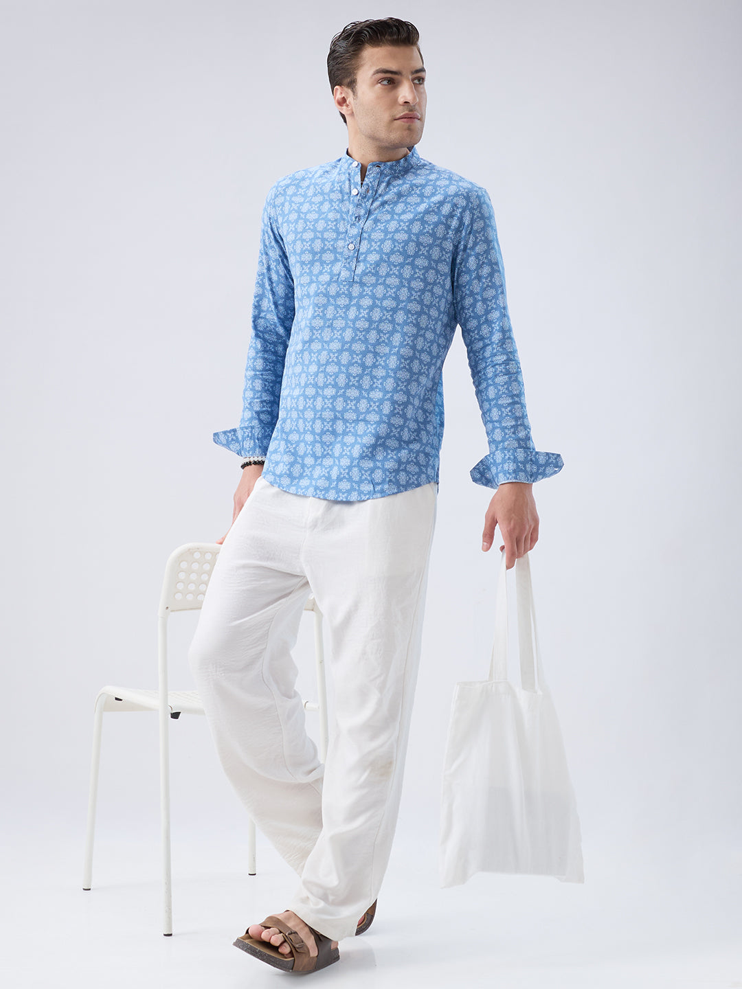 Boho Bloom Blue Kurta