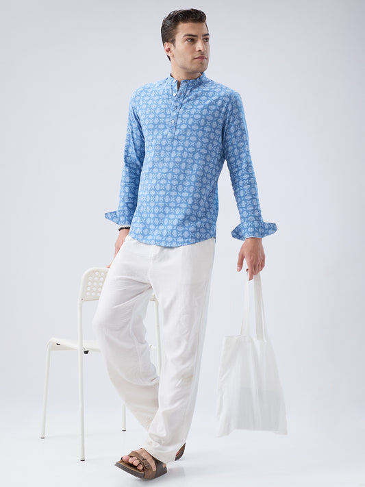 Boho Bloom Blue Kurta