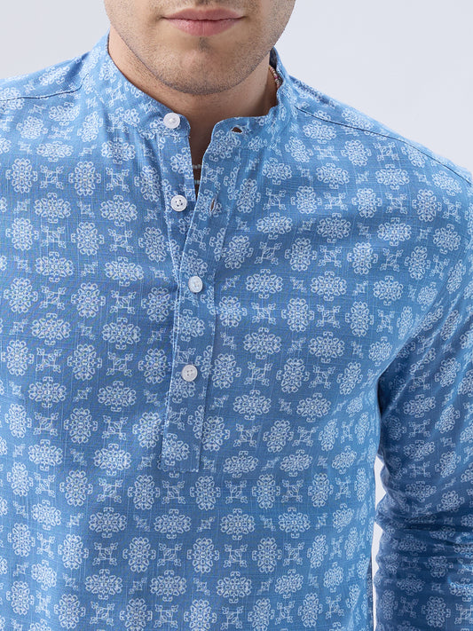 Boho Bloom Blue Kurta