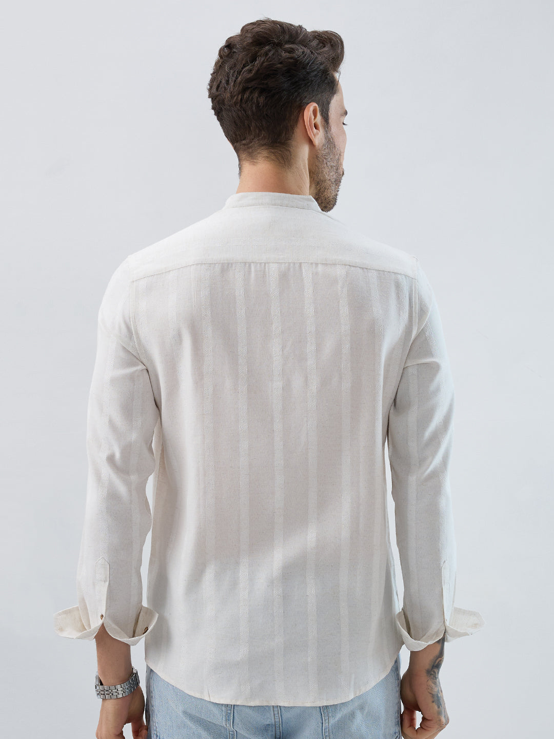 Refined Cream Grainy Kurta